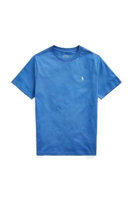 Zdjęcie produktu Polo Ralph Lauren t-shirt bawełniany dziecięcy kolor niebieski gładki