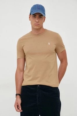 Zdjęcie produktu Polo Ralph Lauren t-shirt bawełniany kolor beżowy