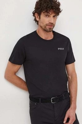 Zdjęcie produktu Polo Ralph Lauren t-shirt bawełniany męski kolor czarny z nadrukiem