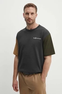Zdjęcie produktu Polo Ralph Lauren t-shirt bawełniany męski kolor szary z nadrukiem 710950137001