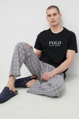 Zdjęcie produktu Polo Ralph Lauren t-shirt piżamowy bawełniany kolor czarny