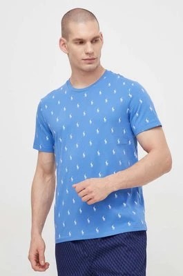 Zdjęcie produktu Polo Ralph Lauren t-shirt piżamowy bawełniany kolor niebieski wzorzysta
