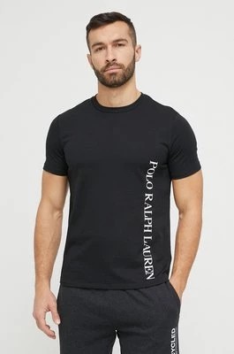 Zdjęcie produktu Polo Ralph Lauren t-shirt piżamowy kolor czarny z nadrukiem
