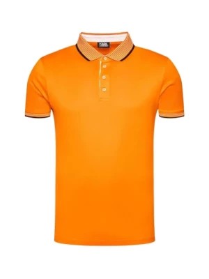 Zdjęcie produktu Polo z bawełny w kolorze pomarańczowym Regular Fit Karl Lagerfeld