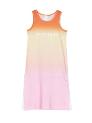 Zdjęcie produktu Pomarańczowa Bawełniana Sukienka z Logo dla Dziewczynek Givenchy
