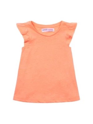 Zdjęcie produktu Pomarańczowa bluzka dzianinowa dziewczęca z falbankami Minoti
