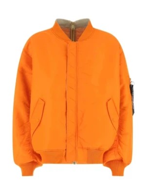 Zdjęcie produktu Pomarańczowa nylonowa obszerna kurtka z podszewką i pikowaną obszerną kurtką Vetements