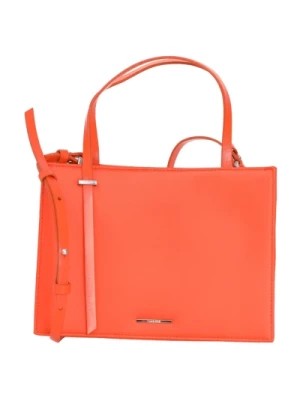 Zdjęcie produktu Pomarańczowa satynowa torba CK Square na ramię Calvin Klein