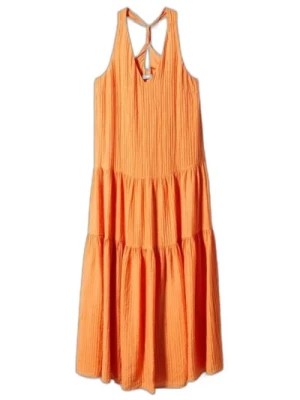 Zdjęcie produktu Pomarańczowa Sukienka bez Rękawów dla Kobiet Mango