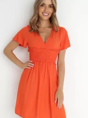Zdjęcie produktu Pomarańczowa Sukienka z Wiskozy Gulpari