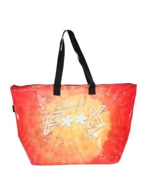 Zdjęcie produktu Pomarańczowa torba shopper z logo F**k