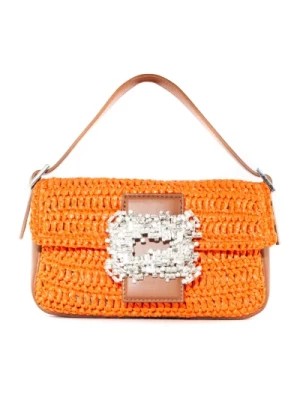 Zdjęcie produktu Pomarańczowa torba z kryształami Gedebe
