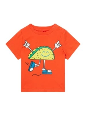 Zdjęcie produktu Pomarańczowy Dziecięcy T-shirt z Wielokolorowym Nadrukiem Stella McCartney