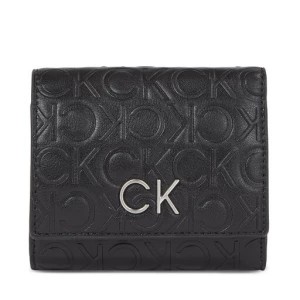 Zdjęcie produktu Portfel damski Calvin Klein Re-Lock Trifold Xs Emb K60K611321 Ck Black BAX