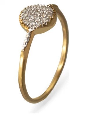 Zdjęcie produktu Saint Roman Pozłacany pierścionek z cyrkoniami rozmiar: 52
