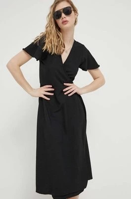 Zdjęcie produktu Protest sukienka kolor czarny midi rozkloszowana
