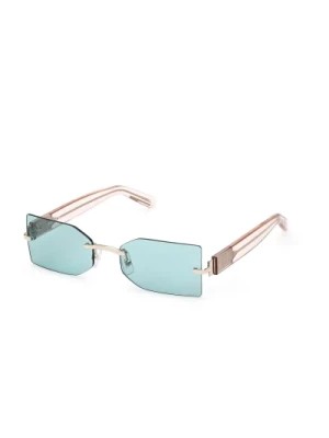 Zdjęcie produktu Przezroczyste Brązowe Okulary Przeciwsłoneczne dla Kobiet z Niebieskimi Soczewkami Gcds