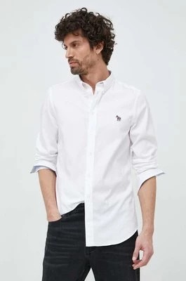 Zdjęcie produktu PS Paul Smith koszula bawełniana męska kolor biały slim z kołnierzykiem button-down M2R.599R.FZEBRA