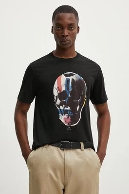 Zdjęcie produktu PS Paul Smith t-shirt bawełniany męski kolor czarny z nadrukiem M2R.011R.NP4685