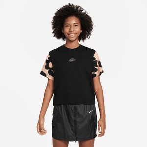 Zdjęcie produktu Pudełkowy T-shirt dla dużych dzieci (dziewcząt) Nike Sportswear - Czerń