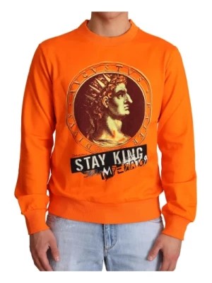 Zdjęcie produktu Pulower z bawełny Orange King Ceasar Dolce & Gabbana