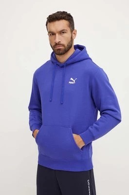 Zdjęcie produktu Puma bluza Classics męska kolor fioletowy z kapturem z nadrukiem 535596