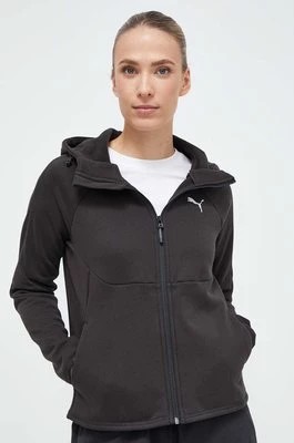 Zdjęcie produktu Puma bluza damska kolor czarny z kapturem gładka