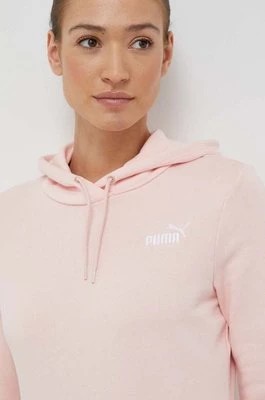 Zdjęcie produktu Puma bluza damska kolor różowy z kapturem z aplikacją 848332