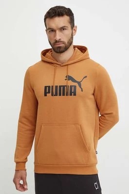 Zdjęcie produktu Puma bluza męska kolor brązowy z kapturem z nadrukiem