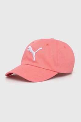Zdjęcie produktu Puma czapka z daszkiem bawełniana kolor różowy z aplikacją 024587