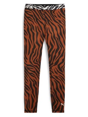 Zdjęcie produktu Puma Legginsy sportowe "Animal Remix" w kolorze jasnobrązowo-czarnym rozmiar: XS