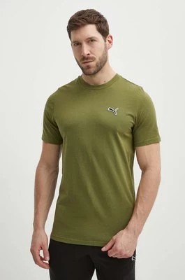 Zdjęcie produktu Puma t-shirt bawełniany BETTER ESSENTIALS męski kolor zielony gładki 675977