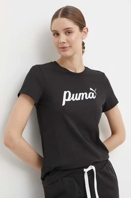 Zdjęcie produktu Puma t-shirt bawełniany damski kolor czarny 679315