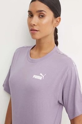 Zdjęcie produktu Puma t-shirt bawełniany damski kolor fioletowy 675994