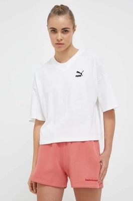 Zdjęcie produktu Puma t-shirt bawełniany kolor biały 538052-01