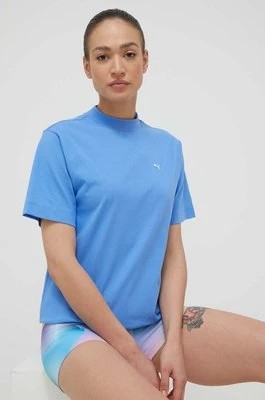 Zdjęcie produktu Puma t-shirt bawełniany kolor niebieski