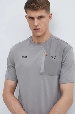 Zdjęcie produktu Puma t-shirt bawełniany męski kolor szary gładki 678920