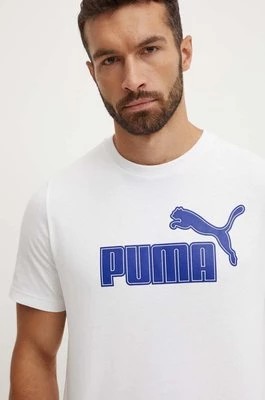 Zdjęcie produktu Puma t-shirt męski kolor biały z nadrukiem 681861