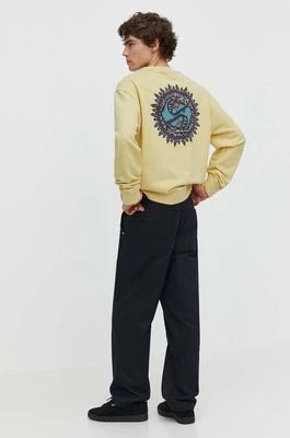 Zdjęcie produktu Quiksilver bluza bawełniana męska kolor żółty z nadrukiem