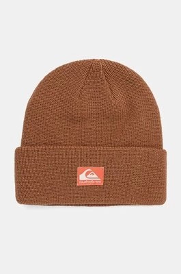 Zdjęcie produktu Quiksilver czapka kolor brązowy z grubej dzianiny