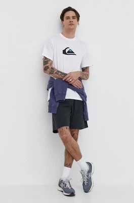 Zdjęcie produktu Quiksilver t-shirt bawełniany męski kolor biały z nadrukiem