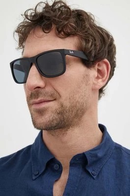 Zdjęcie produktu Ray-Ban okulary przeciwsłoneczne JUSTIN męskie kolor czarny 0RB4165