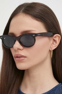 Zdjęcie produktu Ray-Ban okulary przeciwsłoneczne kolor brązowy