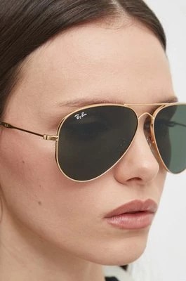 Zdjęcie produktu Ray-Ban okulary przeciwsłoneczne kolor złoty