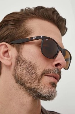 Zdjęcie produktu Ray-Ban okulary przeciwsłoneczne męskie kolor brązowy 0RB4374