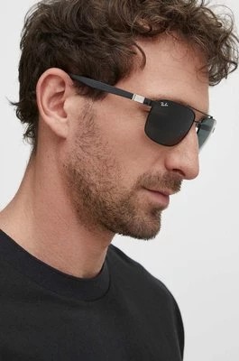 Zdjęcie produktu Ray-Ban okulary przeciwsłoneczne męskie kolor czarny 0RB3737