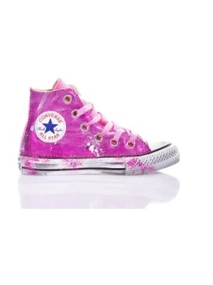 Zdjęcie produktu Ręcznie Robione Różowe Sneakersy dla Juniorów Converse