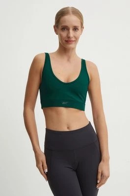 Zdjęcie produktu Reebok biustonosz sportowy Active Collective kolor zielony gładki 100205554