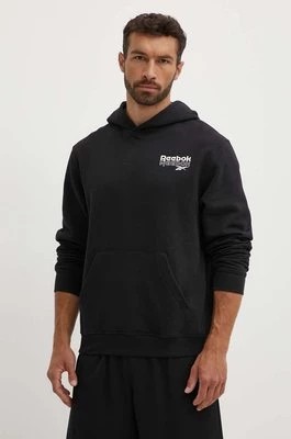 Zdjęcie produktu Reebok bluza Brand Proud męska kolor czarny z kapturem z nadrukiem 100076385