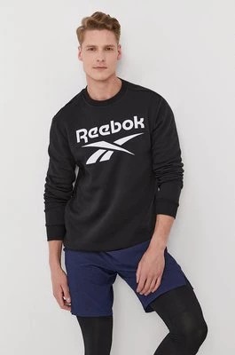 Zdjęcie produktu Reebok Bluza GR1654 męska kolor czarny z nadrukiem